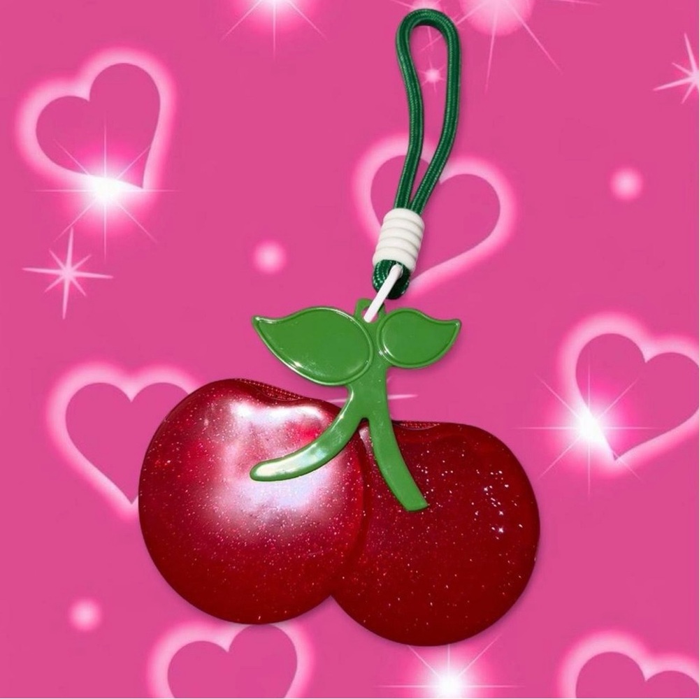 Cherry keychain pouch